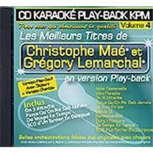 Cd Karaolé Play-Back Kpm Vol.4 Christophe Maé Et Grégory Lemarchal