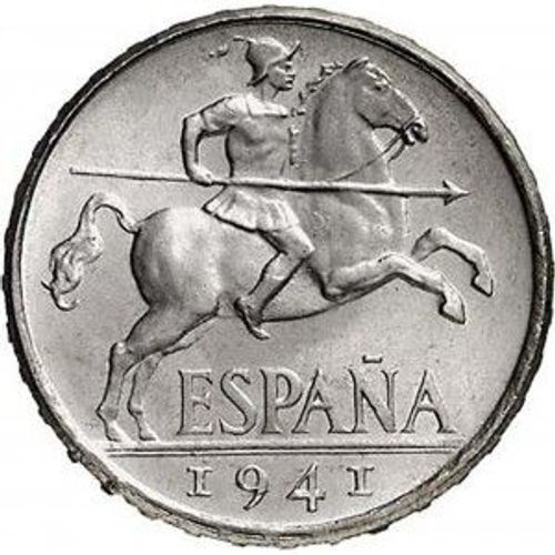 Pièce De Monnaie D'espagne - 10 Centimos Cavalier Ibérique (Diez Cents) De 1941