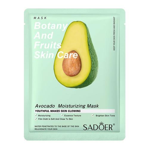 Masque Hydratant Avocat Soins De La Visage Et La Peau 25g X 10 Pièces Sadoer Plantes Et Fruits Pour Une Peau Rajeunie 