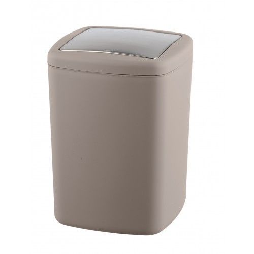 Poubelle Barcelona taupe, plastique spéciale, incassable, 8,5 l WENKO