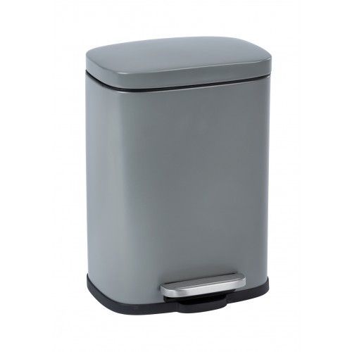 Poubelle à pédale Leno Easy-Close gris, 5 l WENKO