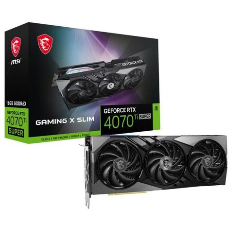 Msi Gaming Geforce Rtx 4070 Ti Super 16g X Slim Nvidia 16 Go Gddr6x