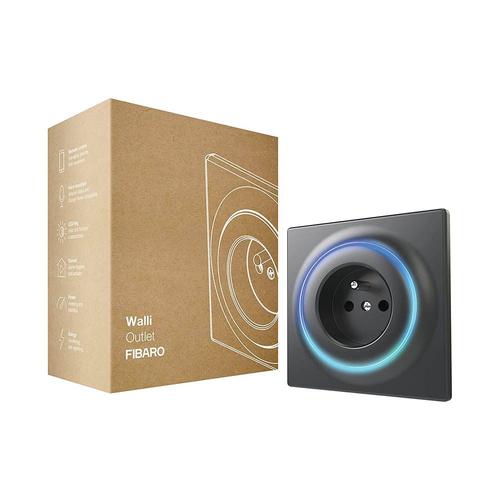 FIBARO - Prise murale intelligente Z-Wave+ Fibaro Walli Outlet type E Anthracite (pack de 10)