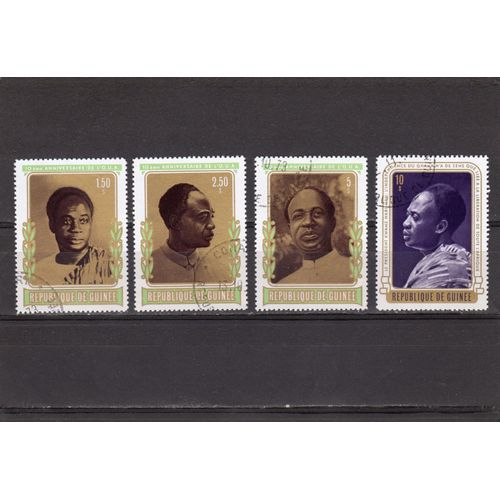 Timbres-Poste De La République De Guinée (10ème Anniversaire De LOrganisation De LUnion Africaine)