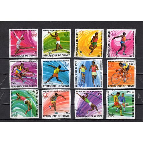 Timbres-Poste De La République De Guinée (Jeux Olympiques De Montréal)