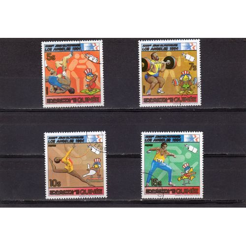 Timbres-Poste De La République De Guinée (Jeux Olympiques De Los Angeles)