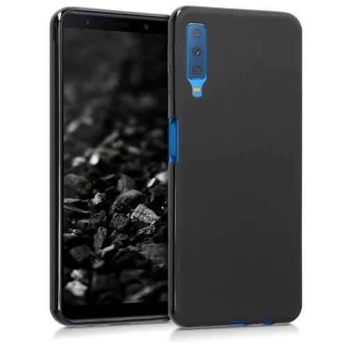 Kwmobile Coque Samsung Galaxy A7 (2018) - Coque Pour Samsung Galaxy A7 (2018) - Housse De Téléphone En Silicone Noir Mat