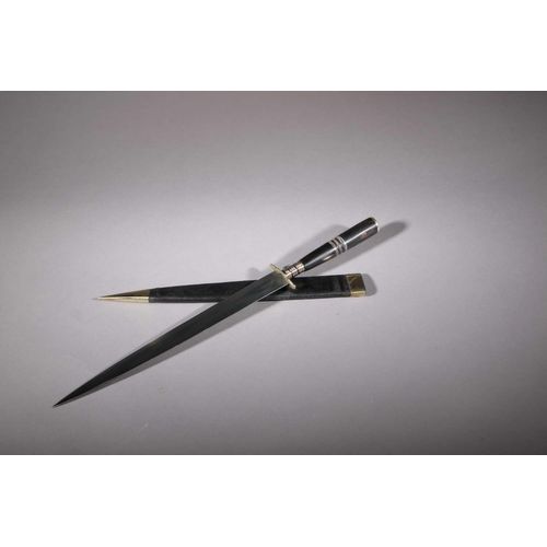 Stylet Artisanal Corse Manche En Ébène.