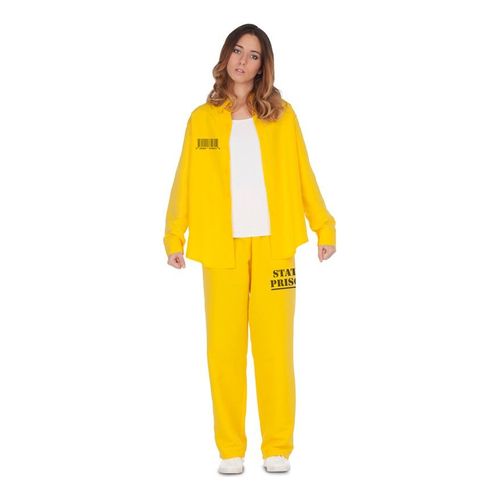 Déguisement De Prisonnière Jaune Pour Femme (Taille M-L)