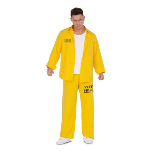 Déguisement De Prisonnier Jaune Pour Homme (Taille M/L)