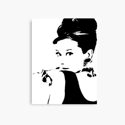 Canevas imprimer Audrey Hepburn Impression sur toile Art Décoration Murale/ 40x50cm ou 40x40cm