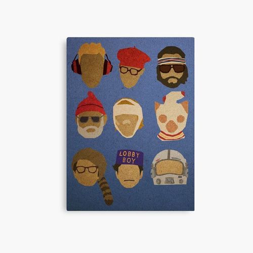 Canevas imprimer Les chapeaux de Wes Anderson Impression sur toile Art Décoration Murale/ 40x50cm ou 40x40cm