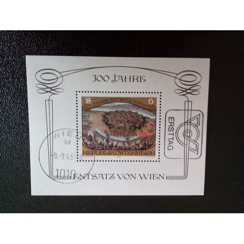 Timbre Autriche Yt Bf 11 Bataille De Kahlenberg Près De Vienne 1683, 1983 ( 8712 )