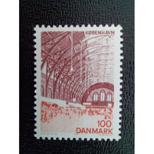 Timbre Danemark Yt 621 Intérieur De La Gare Centrale 1976 ( Pb8712 )