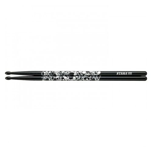 Tama 5a-S-Bs - Baguettes Batterie Skull Black 5a - Japenese Oak Serie - Noir