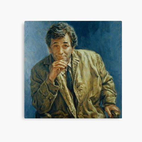 Canevas imprimer Peinture de portrait de Columbo -  Meurtre, un autoportrait  Impression sur toile Art Décoration Murale/ 40x50cm ou 40x40cm