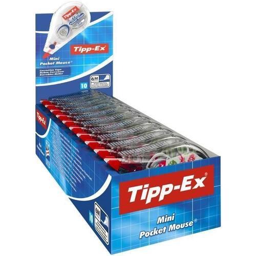 Tipp-Ex Mini Pocket Mouse Rubans Correcteurs 6 M X 5 Mm - Decors Assortis. Boite De 10 - Timid T Turtle