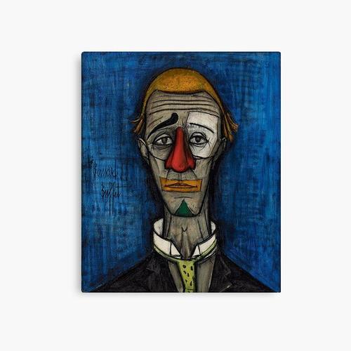 Canevas imprimer Bernard Tête Le Clown Impression sur toile Art Décoration Murale/ 40x50cm ou 40x40cm