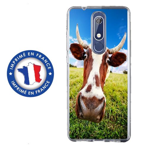 Coque Souple Pour Nokia 5-1 Avec Impression Motifs Vache