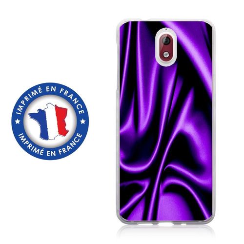Coque Souple Pour Nokia 3-1 Avec Impression Motifs Soie Drapée Mauve