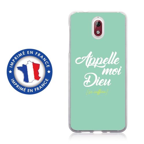 Coque Souple Pour Nokia 3-1 Avec Impression Motifs Appelle Moi Dieu Turquoise