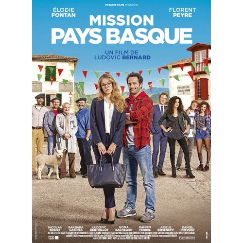 Mission Pays Basque - Affiche Originale De Cinéma - Format 40x60 Cm - Un Film De Ludovic Bernard Avec Élodie Fontan, Florent Peyre, Daniel Prévost, Nicolas Bridet - Année 2017