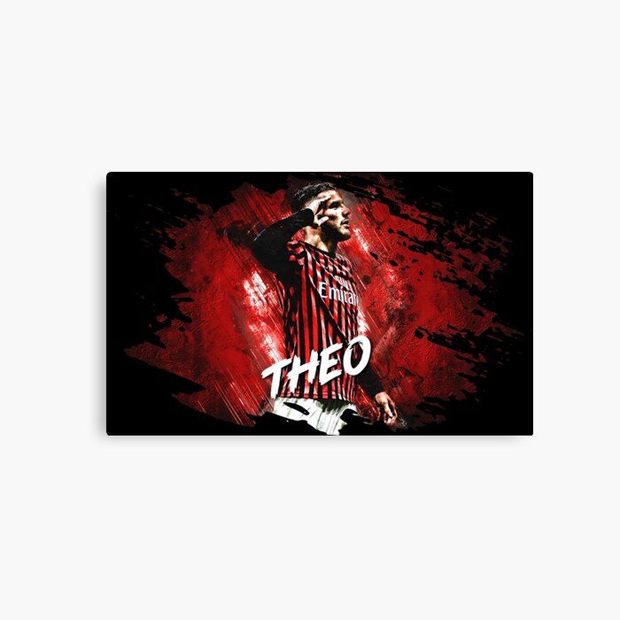 Canevas imprimer Theo Hernández Ac Milan Impression sur toile Art Décoration Murale/ 40x50cm ou 40x40cm