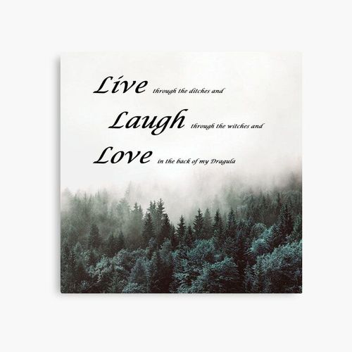 Canevas imprimer Vivre rire amour Dragula Impression sur toile Art Décoration Murale/ 40x50cm ou 40x40cm