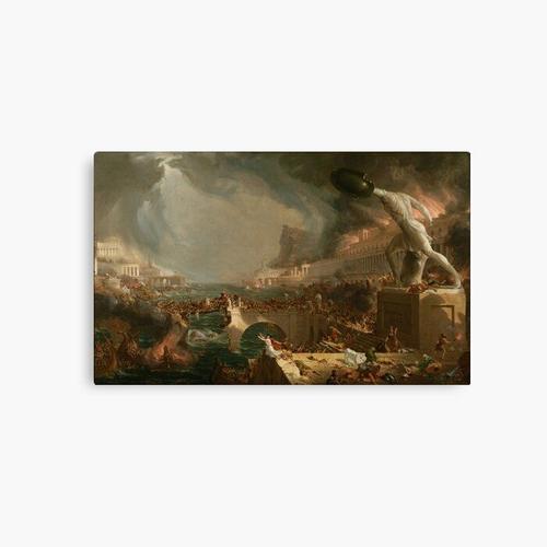 Canevas imprimer Le cours d'un empire, la chute de Rome Impression sur toile Art Décoration Murale/ 40x50cm ou 40x40cm