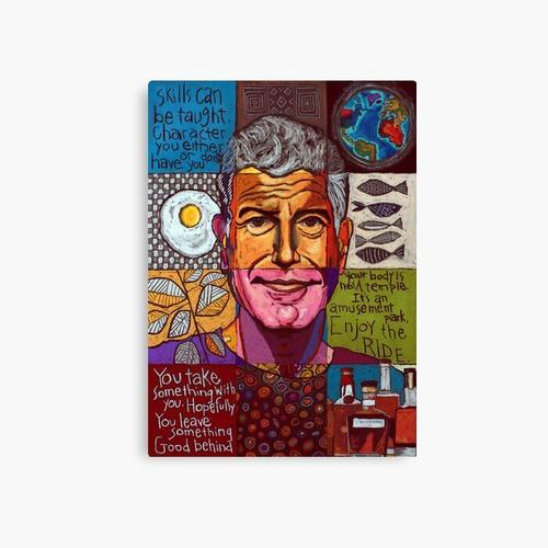 Canevas imprimer Anthony Bourdain Impression sur toile Art Décoration Murale/ 40x50cm ou 40x40cm