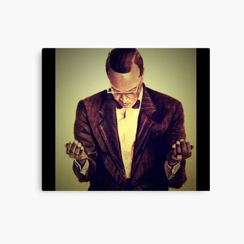 Canevas imprimer MINISTRE LOUIS FARRAKHAN NOI Impression sur toile Art Décoration Murale/ 40x50cm ou 40x40cm