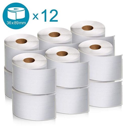 DYMO LabelWriter Address - Adhésif permanent - blanc - 28 x 89 mm 3120 étiquette(s) (12 rouleau(x) x 260 étiquettes adresses