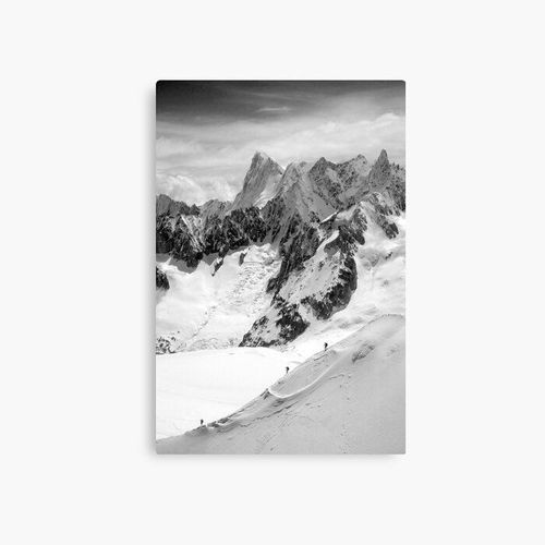 Canevas imprimer Chamonix Aiguille du Midi Massif du Mont Blanc France Impression sur toile Art Décoration Murale/ 40x50cm ou 40x40cm
