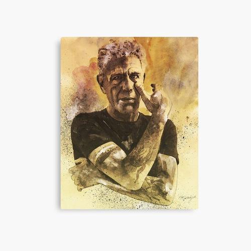 Canevas imprimer Anthony Bourdain se souvient Impression sur toile Art Décoration Murale/ 40x50cm ou 40x40cm