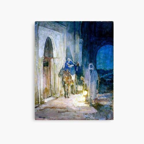 Canevas imprimer Henry Ossawa Tanner Fuite en Égypte Impression sur toile Art Décoration Murale/ 40x50cm ou 40x40cm