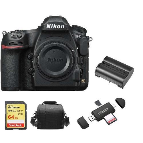 NIKON D850 Body + SD 64Go + Sac + EN-EL15A Batterie + Memory Card Reader