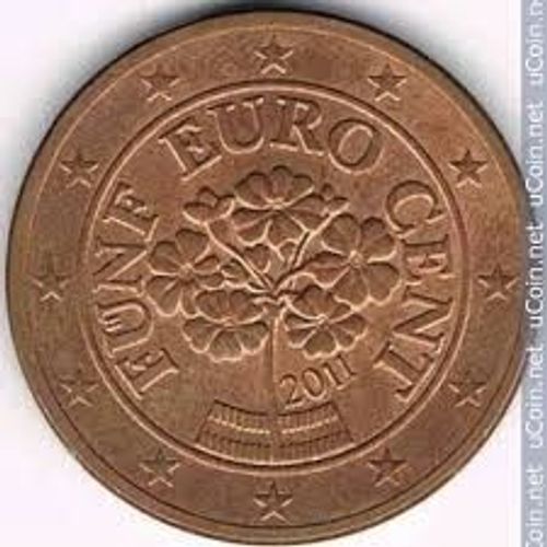 Autriche = Pièce De 5 Centimes D'euro , Année 2011