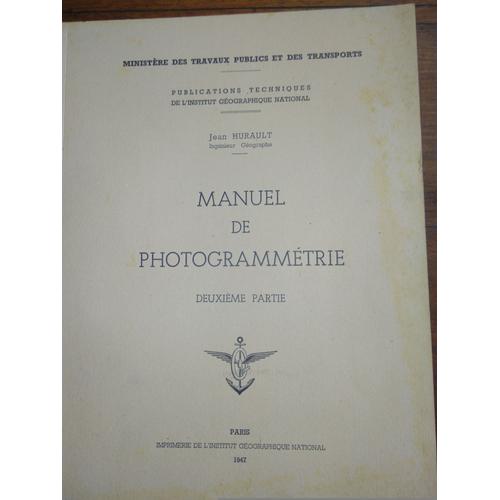 Manuel De Photogrammétrie Tome 2