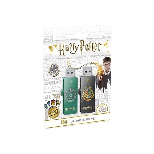 EMTEC Harry Potter M730 Slyth. & Hogw. - Clé USB - 16 Go - USB 2.0 (pack de 2)