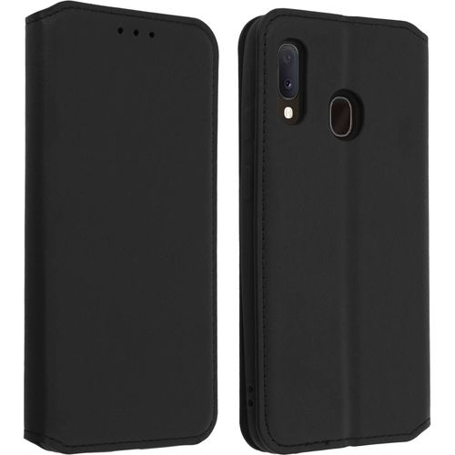 Housse Samsung Galaxy A20e Étui Folio Fonction Support Vidéo Noir