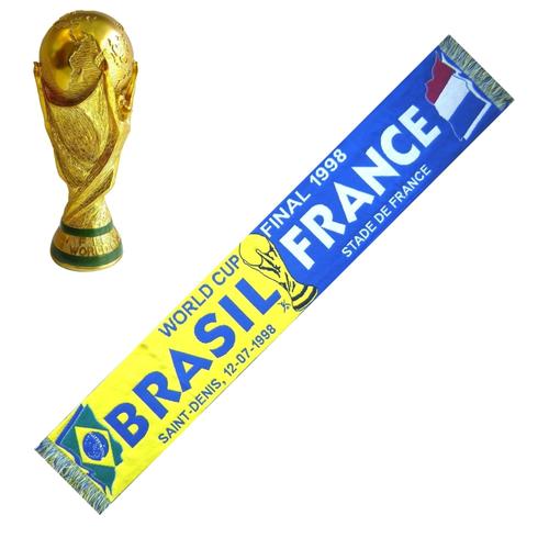 Promotion * Echarpe Finale Coupe du Monde 1998 France c/ Brésil No Maillot Drapeau Casquette Fanion ... - Rakuten