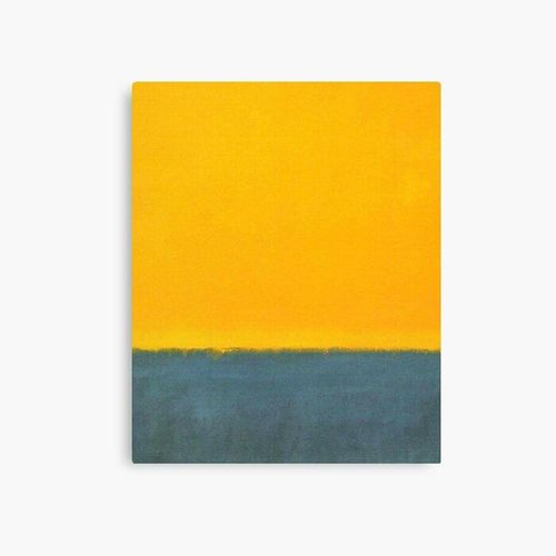 Canevas imprimer peinture de Mark Rothko, jaune, gris, ?uvre de Mark Rothko Impression sur toile Art Décoration Murale/ 40x50cm ou 40x40cm