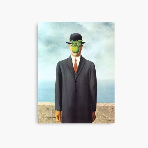 Canevas imprimer oeuvre de René Magritte Impression sur toile Art Décoration Murale/ 40x50cm ou 40x40cm