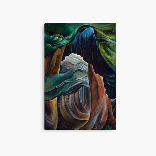 Canevas imprimer Emily Carr - Forest, Colombie-Britannique Impression sur toile Art Décoration Murale/ 40x50cm ou 40x40cm