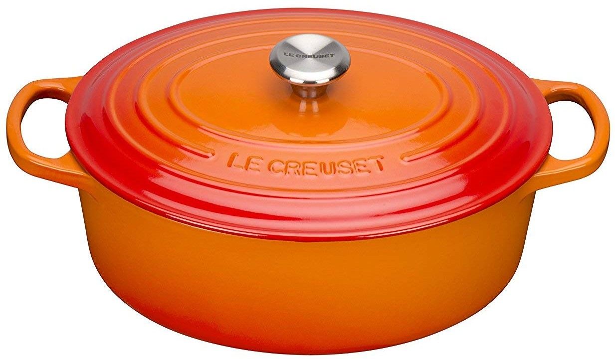 Le Creuset Cocotte Signature ovale en fonte émaillée 31cm Volcanique (Orange), occasion d'occasion  