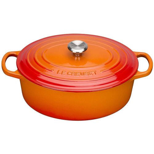 Le Creuset Cocotte Signature Ovale En Fonte Émaillée 31cm Volcanique (Orange)