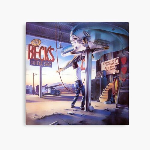 Canevas imprimer Jeff Beck Jeff Becks magasin de guitares Impression sur toile Art Décoration Murale/ 40x50cm ou 40x40cm