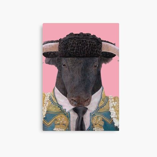 Canevas imprimer Taureau espagnol Impression sur toile Art Décoration Murale/ 40x50cm ou 40x40cm