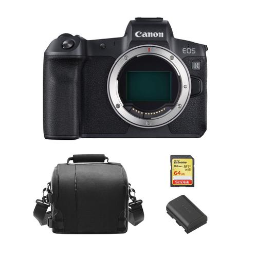 CANON EOS R Boîtier nu Noir + 64GB SD card + camera Sac + LP-E6N Battery