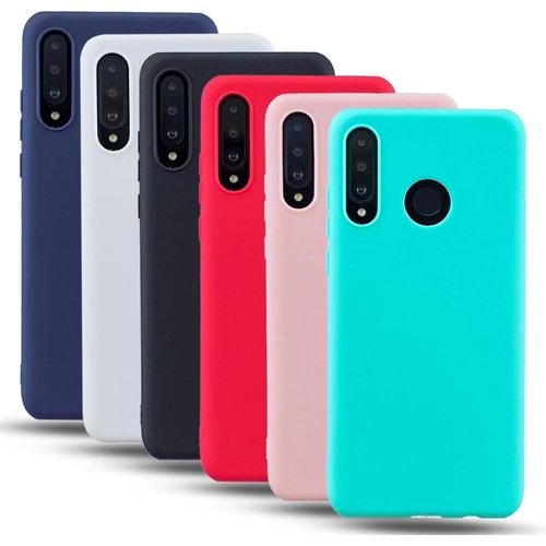 6x Coque Samsung Galaxy A60, Coque Silicone Samsung Galaxy A60 Housse De Protection Souple Étui Flexible Soft Tpu Gel Slim Bumper Case Matte Couleur Unie Noir Bleu Rouge Vert Rose Blanc